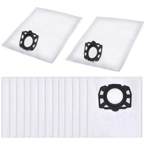15-piece vacuum cleaner bag set, XU, compatible with Kärcher replacement bags for WD2 Plus, WD 3, WD 3 Battery, KWD 1, KWD 2, KWD 3, MV 3, SE4001, SE4002 vacuum cleaners, universal vacuum cleaner bags (1/4)