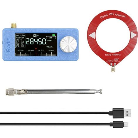 Geeignet für den Radioempfänger SI4732 + 2 Antennentypen 10 kHz–180 MHz tragbares Radio AM FM SW MW VHF SI4732