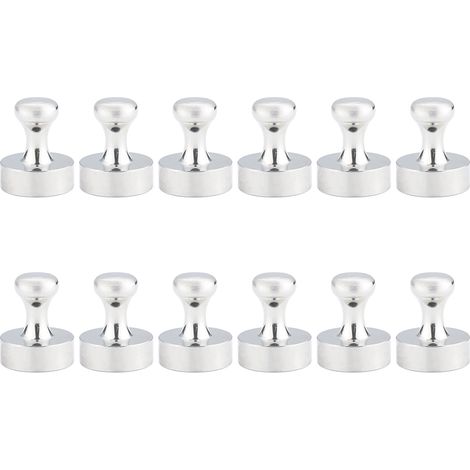 Fichas Magnéticas - 12 Unidades - Para Pizarras Metálicas - Ideal Para Fijar Documentos - Set Completo (1/5)