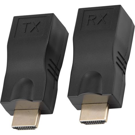 2 rallonges/convertisseurs/répéteurs de câble réseau HDMI 30 m vers RJ45 sur CAT-5e/CAT6 (1/5)