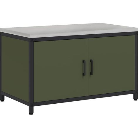 Maison Exclusive - Stoccaggio in cucina HATTEM Verde Oliva 90 x 50 x 53 cm Acciaio