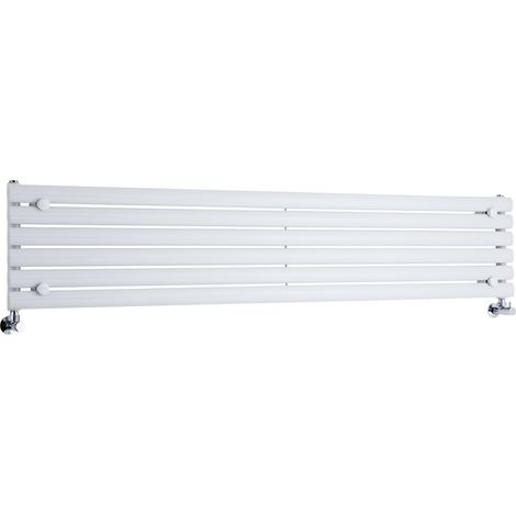 Hudson Reed – Radiateur horizontal 888W – Acier blanc RAL 9016 – Dimensions 35,4 x 178 cm – Pour chauffage central – Garantie 20 ans (1/5)