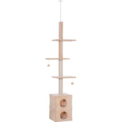 easycomfort tiragraffi a soffitto multilivello 210-240cm con corde in juta giallo (1/5)