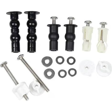 Universelles Vis et Boulons pour Sièges de Toilette, Raccords et Accessoires, Kit de Pièces de Rechange pour Siège de Toilette Universel, pour Matériel de WC (1/4)