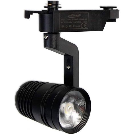 Faretto led cob 10 watt nero per staffa binario luce 6500k proiettore da soffitto illuminazione per interni casa negozio ufficio esposizione