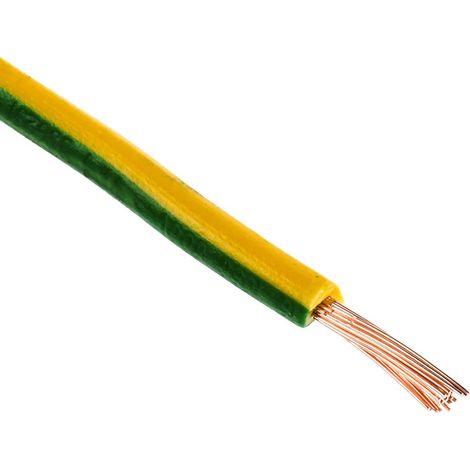 Câble triple homologation RS PRO, Vert/Jaune, Section 1,5 mm² 1 kV c.c., 600 V c.a., , Triple homologation ( Prix pour Bobine de 100 Mètres )