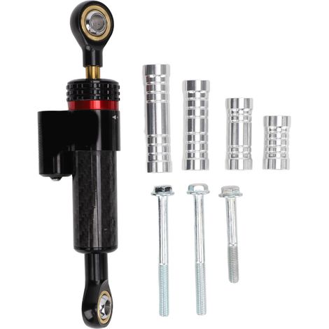 Amortisseur de direction de moto en alliage d'aluminium anodisé, support directionnel universel pour Scooter 125cc 150cc, aspect Fiber de carbone (1/5)