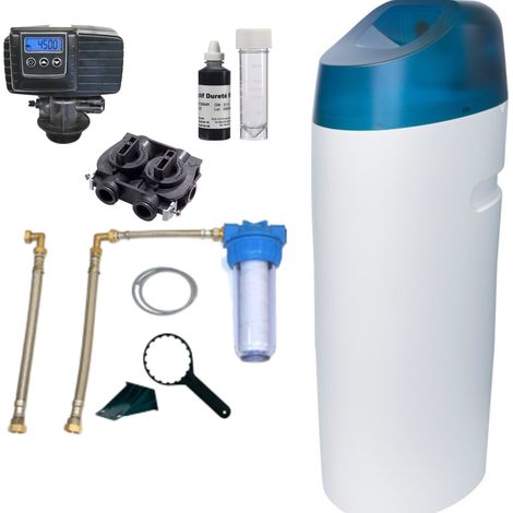Apic – Adoucisseur d'eau 30L – Vanne Fleck 5600SXT – Système anti-stagnation – Kit de raccordement inclus – Fabriqué en France