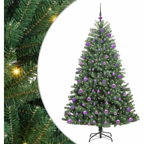 Árbol de Navidad artificial con ramas articuladas Verde 210 cm vidaXL (1/5)