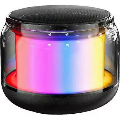 Mini enceinte Bluetooth TWS pour téléphone portable, avec lumières colorées de haute qualité, caisson de basses et home cinéma portable. (1/4)
