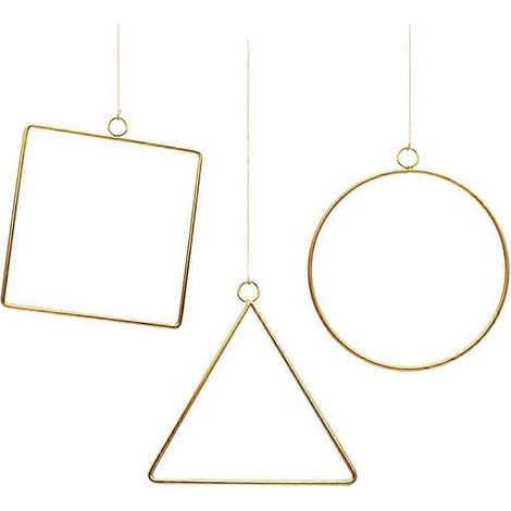 Metallreifen, schmiedeeiserner geometrischer Kranzring, Makramee-Reifen, Wandbehang, Blumenreifen