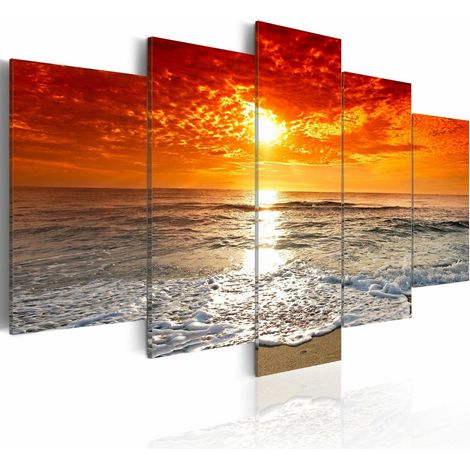 Tableau océan tranquille - 200 x 100 cm (1/4)
