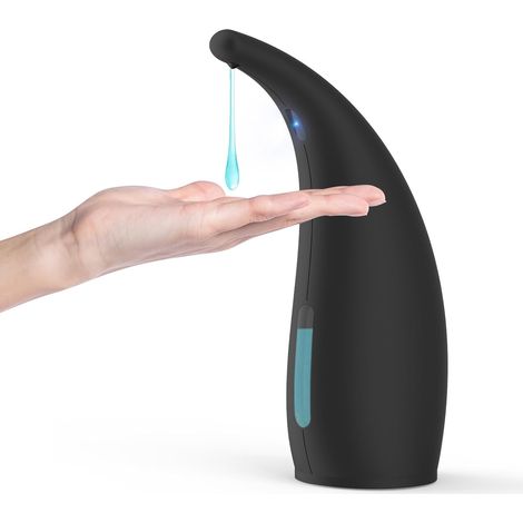 Automatischer Seifenspender (300 ml – Schwarz) mit 4 einstellbaren Druckstufen, Sensor, wasserdicht (IPX6), für Küche und Bad. Ideal für Küche und Bad. – AquaForge (1/5)