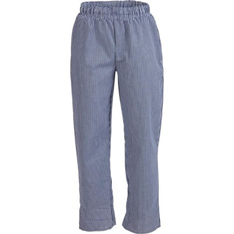 Pantalon de cuisine mixte Whites Vegas petits carreaux bleu et blanc XS