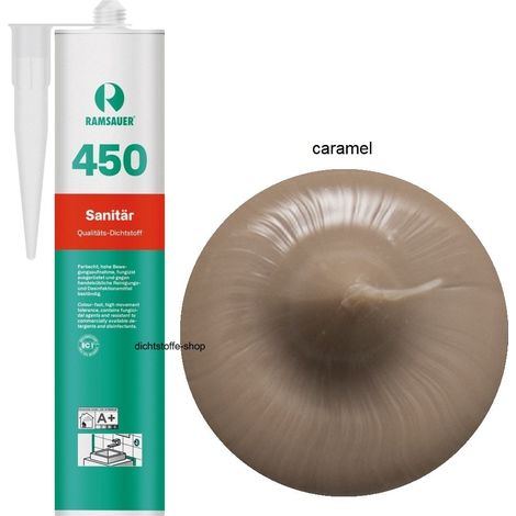 Ramsauer 450 Sanitär Silikon Fugen Dichtstoff 310ml Kartusche caramel