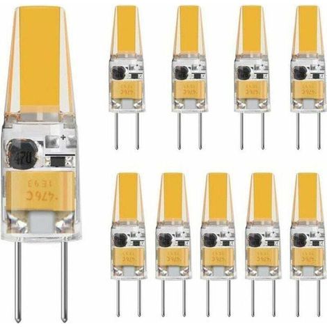 G4 LED Ampoule 3W DC/AC 12V Equivalent 30W Ampoule à Halogène Blanc Chaud 3000K - 10 packs (1/4)