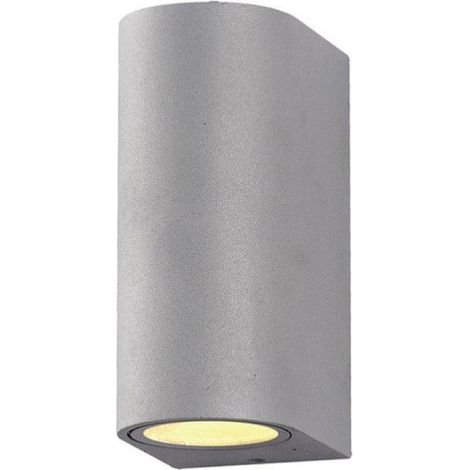 Applique Murale LED IP44 Double Faisceau GU10 - Gris - SILUMEN