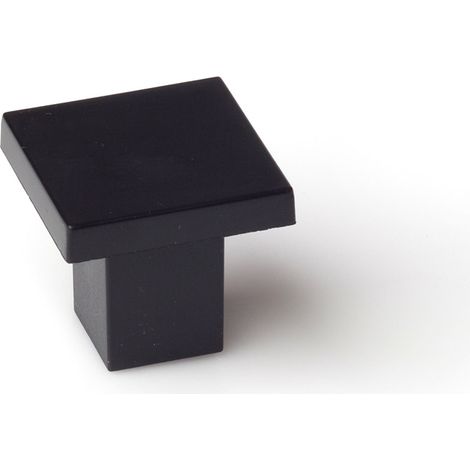 Bolsa con 6 pomos de plástico con acabado negro, dimensiones: 30x30x28mm -