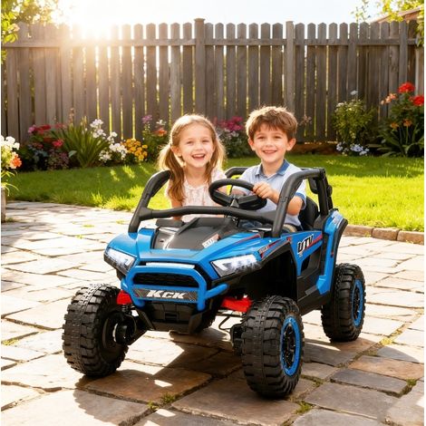 Coche eléctrico infantil UTV biplaza 24 V, mando a distancia, música, luces DESVIAE (1/5)