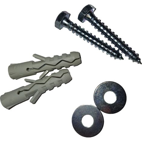 KIT 2 Tirefonds 6X40 AVEC2 Rondelle et 2 Cheville-1 pièce