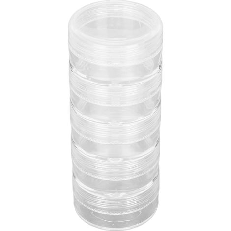 Boîte de rangement transparente à 5 niveaux pour pièces de montre, contenant des composants de mouvement et vis, organisateur de 1,5 pouce. (1/5)