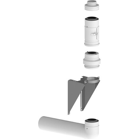 Remeha Kit base PPS RUA2/2, DN 80/125, parete esterna sopra il tetto, 7647999