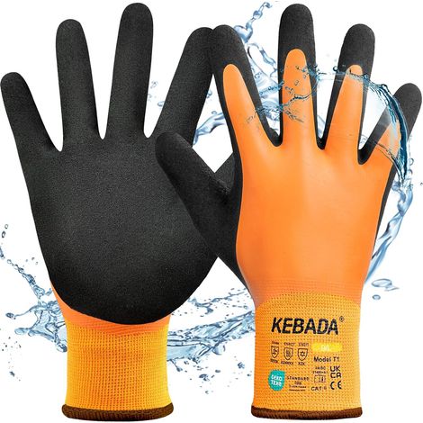Kebada T1 gants de travail d'hiver homme/femme chauds imperméables, 1 paire (1/5)