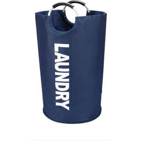 82L Paniers à linge , Pliable Sac à linge, Pliage Grande Capacité Corbeilles à linge (Bleu Foncé)