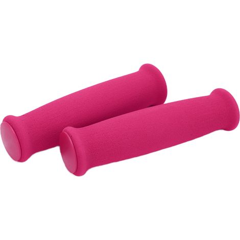 Lot de 2 protège-poignées en mousse antidérapante et légère pour guidon de vélo de route ou VTT (rose) (1/5)