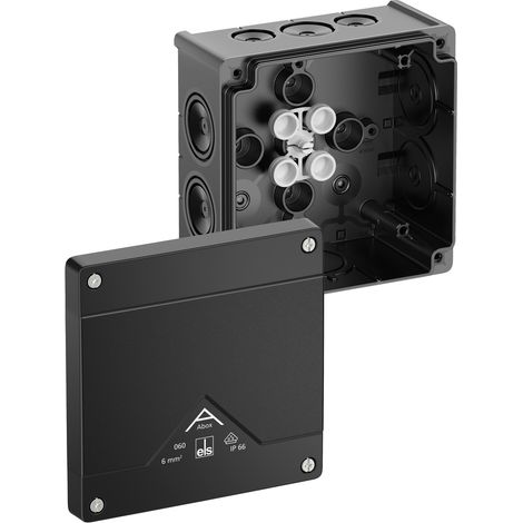 Spelsberg Abzweigkasten, Schutzart IP66, max. Leiterquerschnitt 6², Schlagfestigkeit IK07, Schutzklasse II, Ui 1000V AC, Ui 1000V DC, DLG, VDE, halogenfrei, 80600001