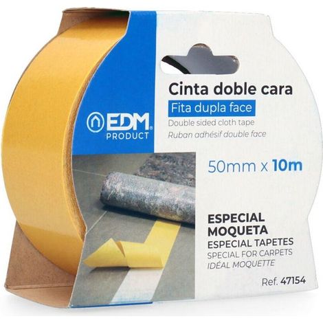 edm 8425998471540 Bande adhésive double face blanc 50 mm x 10 m (1/2)