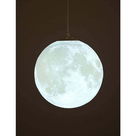 Moon-shaped ceiling light for bedroom, pendant lamp, indoor lighting, hanging lights, ceiling lamp for living room and children's room, 18cm (1/5)