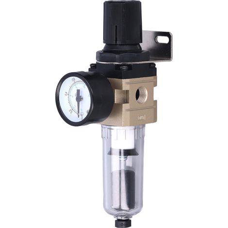 Pneumatischer Wasser-Öl-Abscheider aus Aluminium und Edelstahl, automatischer Luftfilter mit Ablassventil, PC-Druckregler, Kompressor-Filtersatz (1/5)