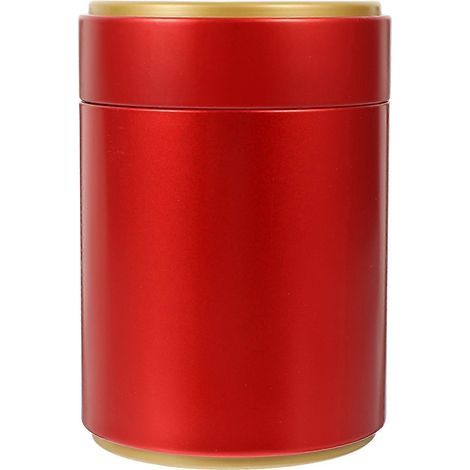 Boîte à thé décorative en fer-blanc avec couvercle hermétique, contenant à thé étanche à l'humidité-8.5X8.5X12CM-Red (1/3)