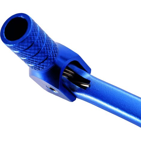CNC machined aluminum folding gear shift lever for four-stroke 50-125cc off-road motorcycles - reinforced aluminum blue gear shift lever (1/4)
