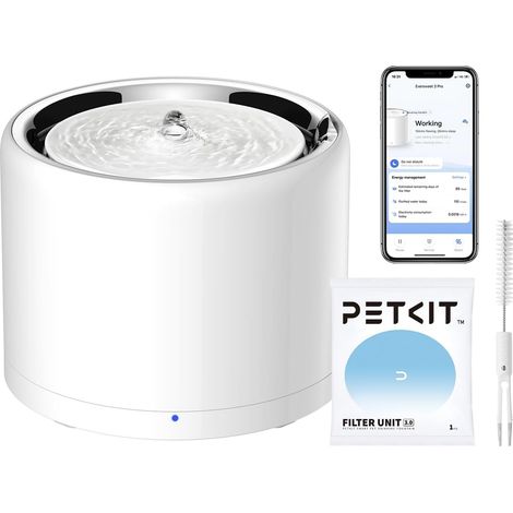 Fontaine a Eau Chat sans Fil, Distributeur d'eau Intelligent Automatique pour Chats et Chiens, Réservoir Intérieur en Acier Inoxydable (1/5)