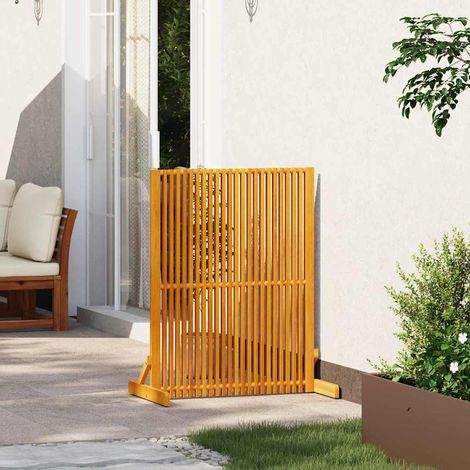 Privacy Screen Brown 79.5 x 50 x 110 cm Solid Acacia wood vidaXL
