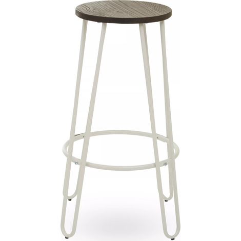 Interiors by Premier White Finish Metal Bar Stool, Hairpin Stool for Kitchen Counter, Versatile Breakfast Stool for Home (1/5)