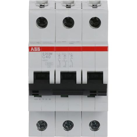 Disjoncteur Modulaire S200M 3P 40A Courbe C - ABB 2CDS273001R0404