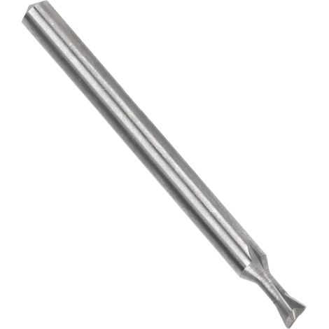 Fraise à queue d'aronde à 2 dents de 4 mm en carbure cémenté pour le travail des métaux, longueur 50 mm, angle de 70° (1/5)