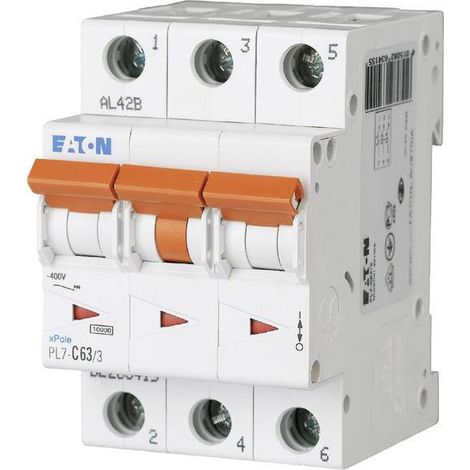 Eaton Disjoncteur (MCB), 63 A, 3p, Caractéristique: C, 236432