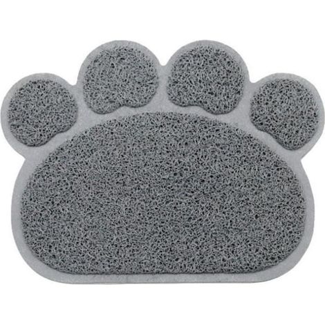 2pcs Tapis Extérieur de Toilette en Forme Patte pour Chat 40 x 30 cm (1/2)
