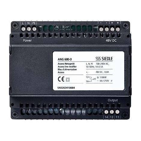 SIEDLE & SÖHNE ACCESS ALIMENTATION ANG 6000 100240 VAC NOIR ALIMENTATION POUR PORTE/VISIOPHONE 4015739416059