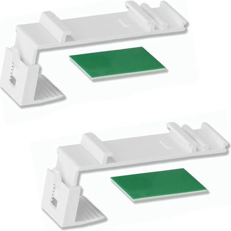 Supports pour stores enrouleurs - Supports longs à clipser - Supports de rechange à clipser pour stores enrouleurs double couche - Lot de 2 (1/5)