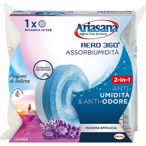 deumidificatore aero 360° ricarica tab lavanda 450g -ariasana