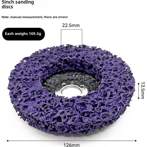 Disque de polissage diamanté 125x22mm – violet – décapage peinture auto, polissage bois, plastique, nylon, élimination rouille (1/5)