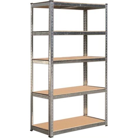 SCAFFALE KIT AD INCASTRO  80X40X180HCM ZINCATO RIP.LEGNO MAURER