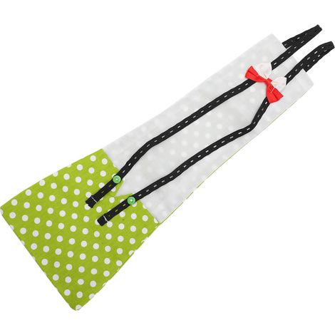 Couches pour poules et canards - Ajustables, imperméables, lavables et réutilisables - Vert à pois blancs - Taille XS (1/5)