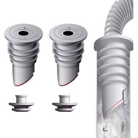 Joint de Tuyau de Machine à Laver , 2 Pièces 35-40mm Gris Bouchon Anti Odeur Machine à Laver Bouchon D'Étanchéité de Tuyau D'Évacuation, Joint de Tuyau de Vidange Déodorant pour Domestique