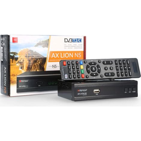 Sintonizador digital HD DVB-T/DVB-T2/DVB-C AX-LION-NS